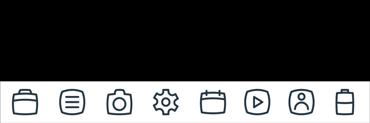basic ui line icons linear set quality vector image