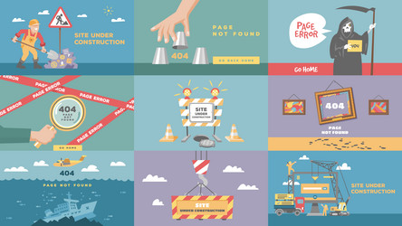error 404 page internet problem or web vector image