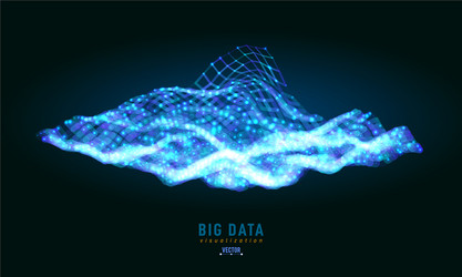 abstract 3d big data visualization tangled vector image