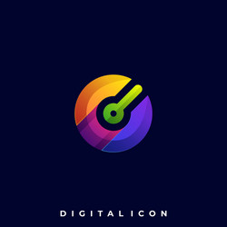 abstract circle template vector image