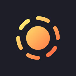 breathe animation effect orange solid gradient ui vector image