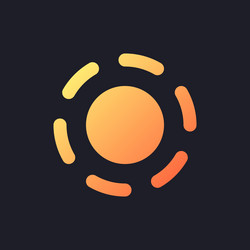 Breathe animation effect orange solid gradient ui vector