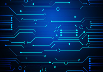 circuit technology background with hi-tech digital vector image