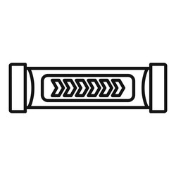 pipe with arrows showing data flowing through vector image