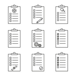 Checklist empty sheet of paper Royalty Free Vector Image