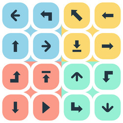 set of 16 simple cursor icons can be found vector image