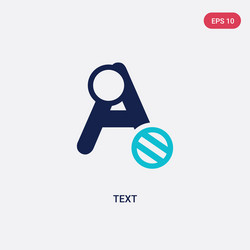 two color text icon from geometry concept vector image