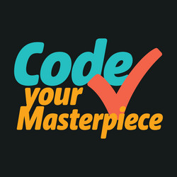 code your masterpiece techinspired digital vector image