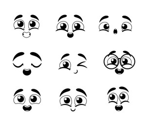 Expressive emoji characters for adding fun vector