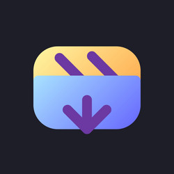 import video file flat gradient fill ui icon vector image