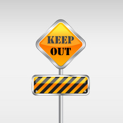 Keep out caution sign vector