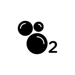 oxygen o2 icon isolated on white background vector image