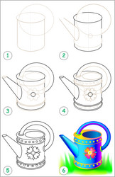 page shows how to learn step by draw vector image