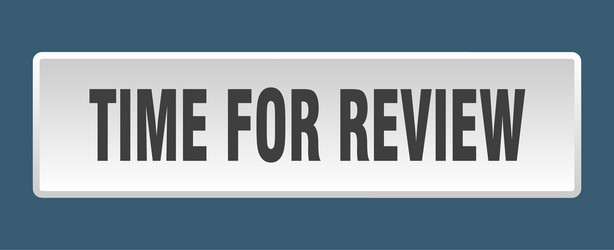 time for review button square vector image