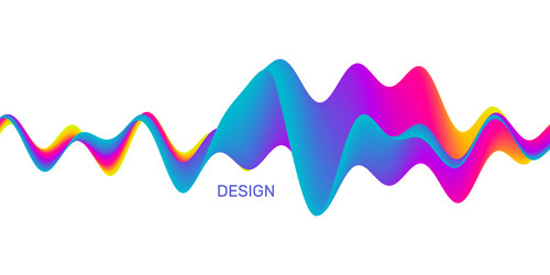 3d wavy background with dynamic effect abstract vector image