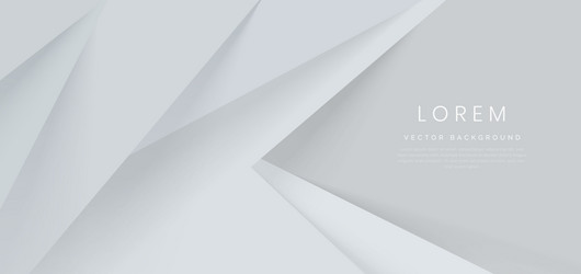 Abstract white and grey triangles layers vector