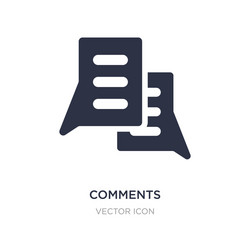 comments icon on white background simple element vector image