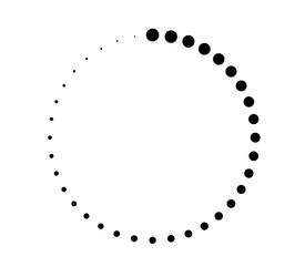 dotted gradient circle halftone effect circular vector