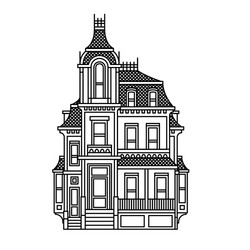 Elegant Victorian House Vector Image