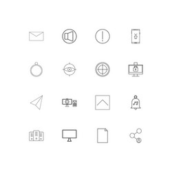 internet of things linear thin icons set outlined vector image