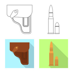 isolated object of weapon and gun symbol vector image
