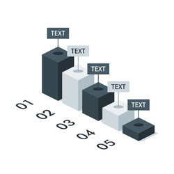 Isometric Chart Template - Business Data vector image