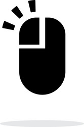 left click mouse icon on white background vector image