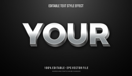 modern editable text style effect gradient color vector image