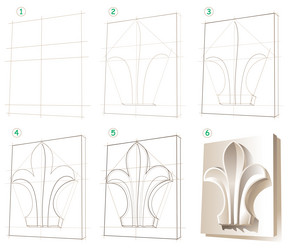 page shows how to learn step by draw vector image