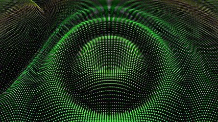 particle 3d wavy ripple effect color grid surface vector image