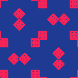red game dice icon isolated seamless pattern vector image
