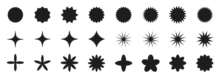 abstract retro shapes basic brutal forms vector image