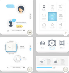communication web design elements vector image