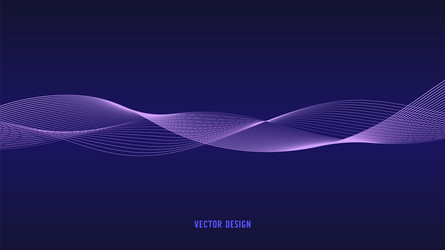 geometric curved lines in gradient forming vector image