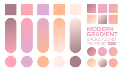 Gradient Color Set - Modern Backgrounds vector image