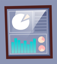 graphics data image bar chart pie charts graph vector image