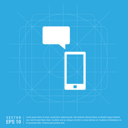 phone with message icon vector image