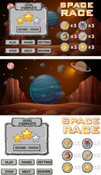 a game background template with elements vector image