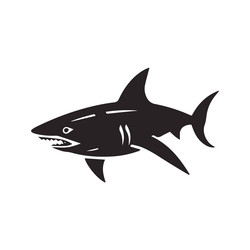 Aggressive shark logo icon template vector