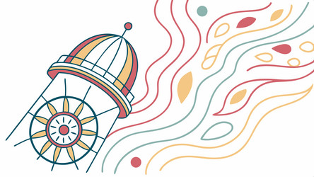 complex abstract geometric composition with lines vector image