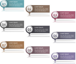 design elements with numbers vector image