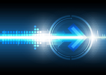 Digital Technology Background with Arrows vector image