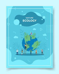 Kids take care of earth day environment Royalty Free Vector