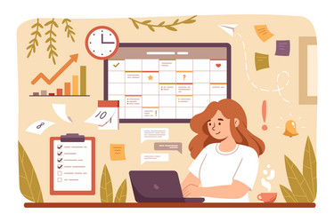 scheduling tasks concept vector image