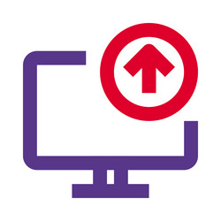 sending data or files to the monitor vector image
