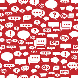 speech bubbles pattern on red background vector image