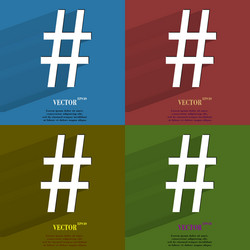 color set sharp flat modern web button with long vector image