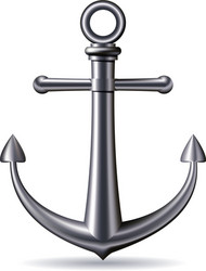 anchor on white background vector image
