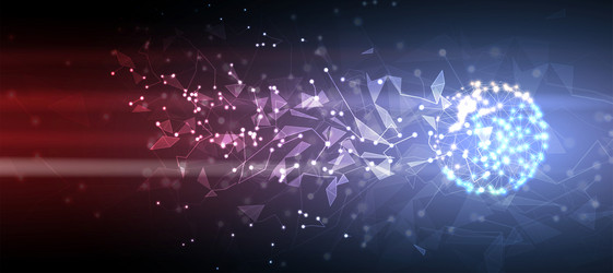 artificial intelligence technology web background vector image