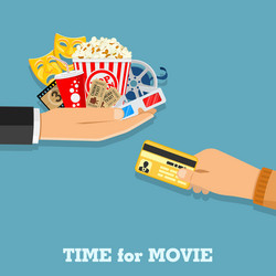 Cinema and movie time vector